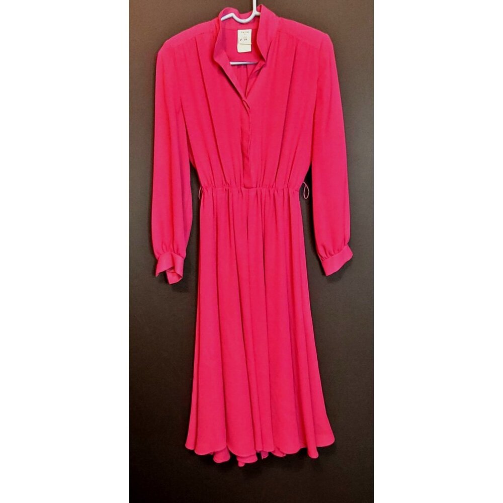Vintage Polyester Dress Petites by Willi 70s 80s Retro USA Vtg Size 4 Belted Bur